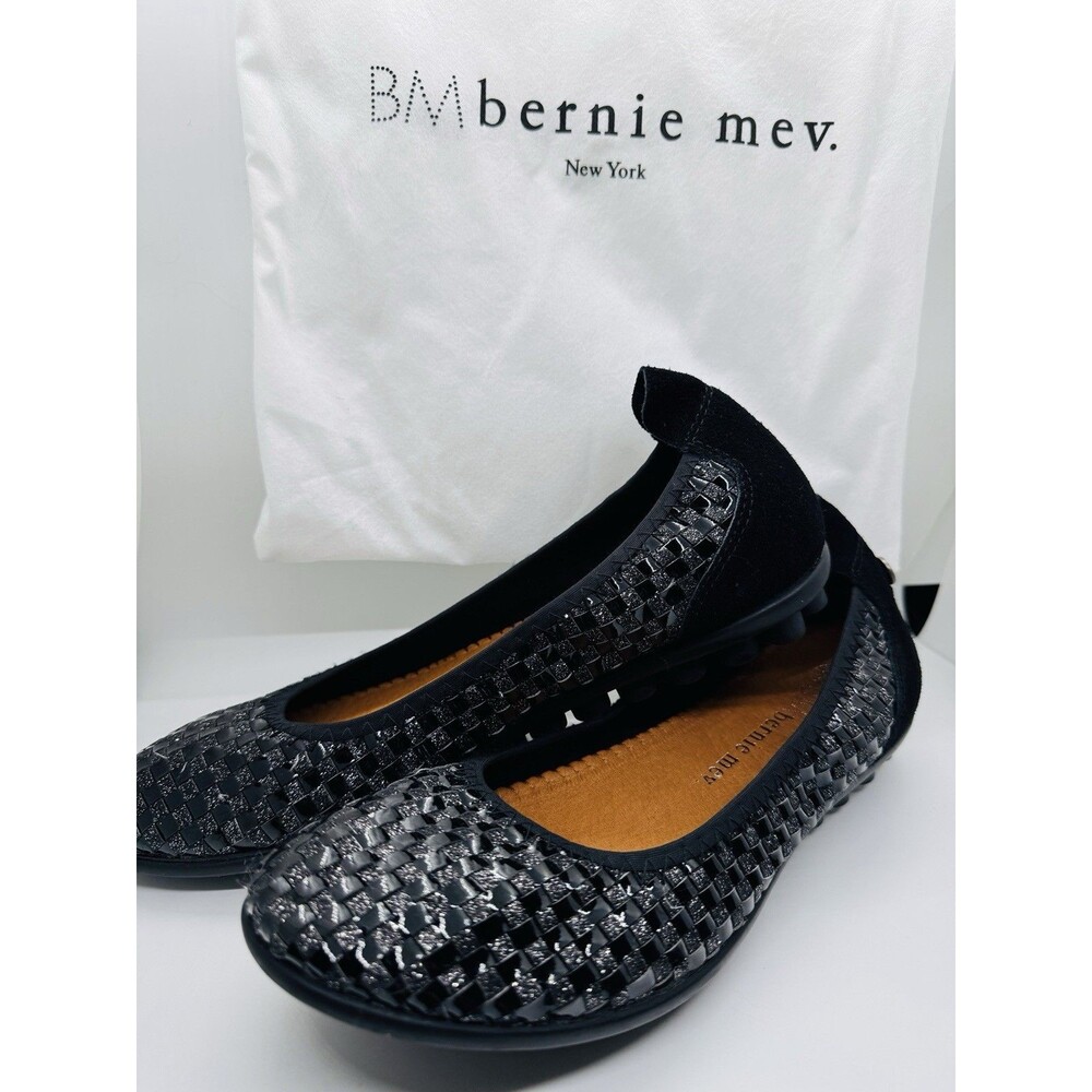 READ Bernie Mev Bella Me Flats Gold Black Ballet Flats Shoes Womens US 9 EU 40